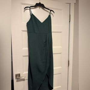 Chic Asymmetrical Teal Dress